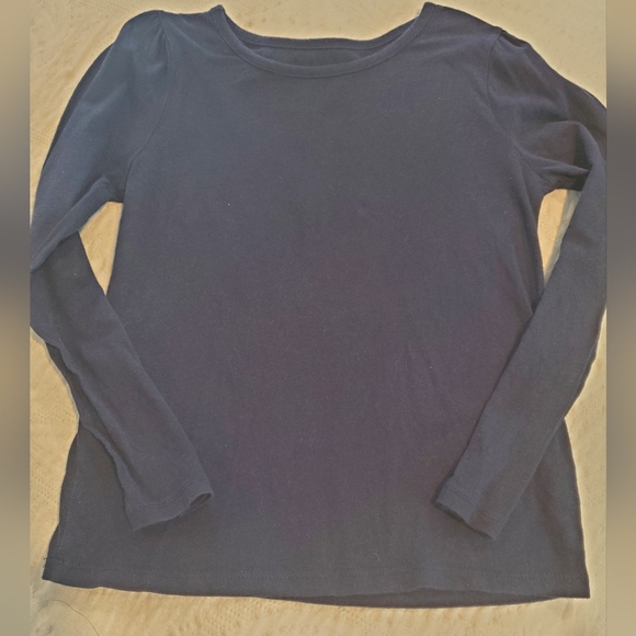 TWO ITEMS! Bundle Girls' Blue Tiered Short Sleeved Dress/Tunic Top & Navy Shirt! - Picture 6 of 8